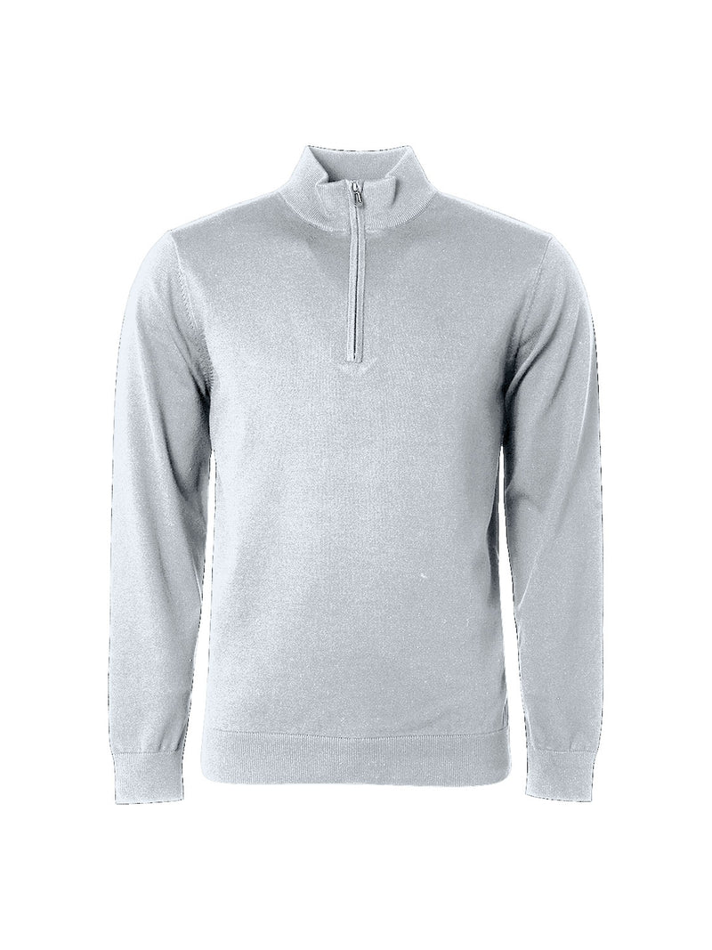 Timeless Basics Half-Zip Sweater | Grey Melange