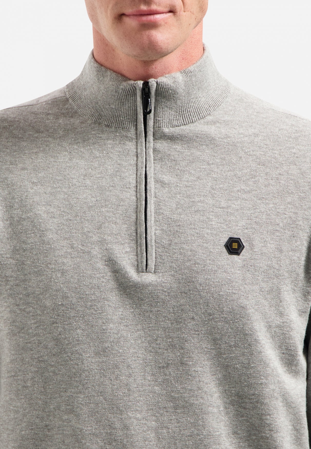 Timeless Basics Half Zip Jumper | Grey Melange