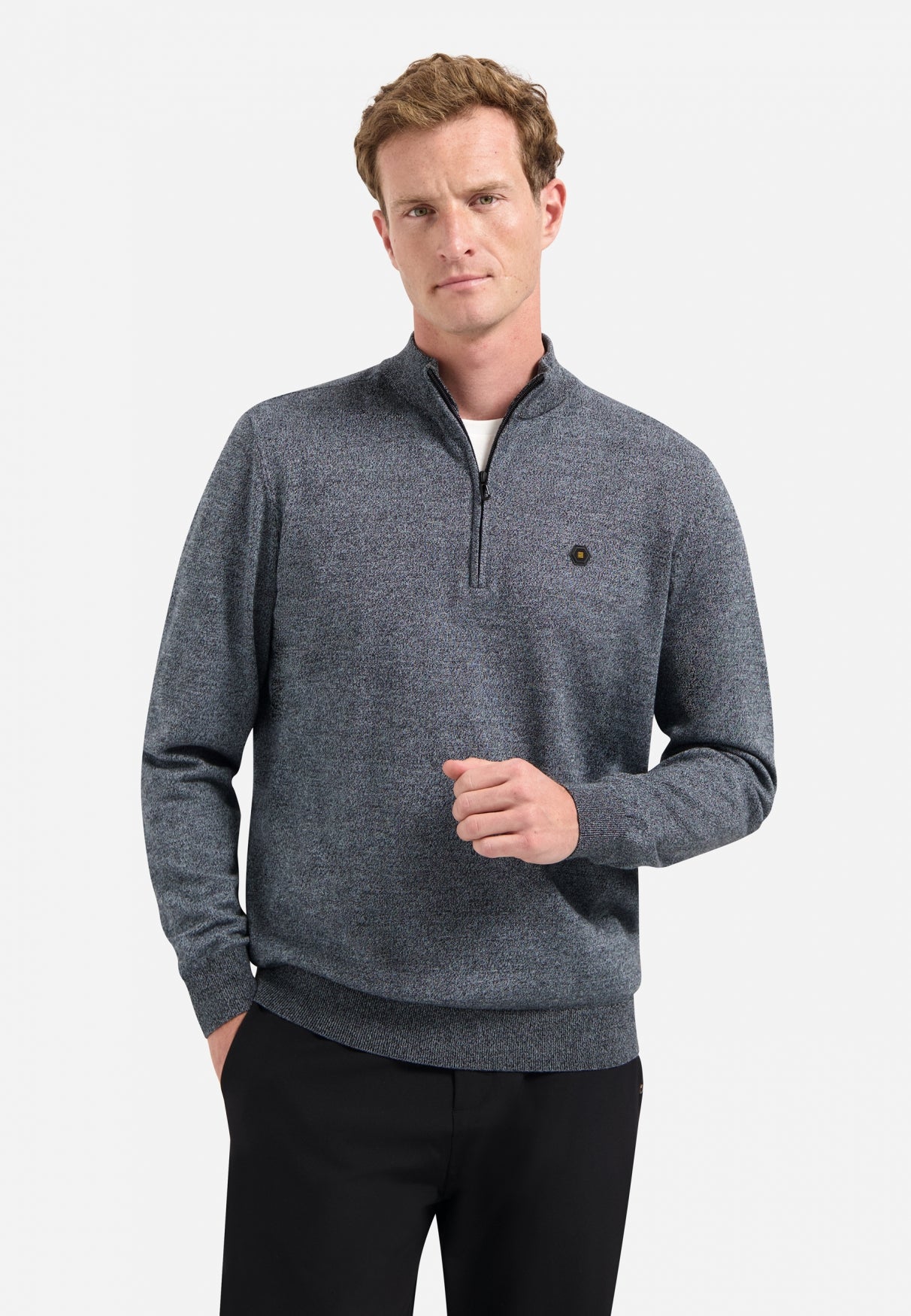 Timeless Basics Half Zip Jumper | Dusty Blue