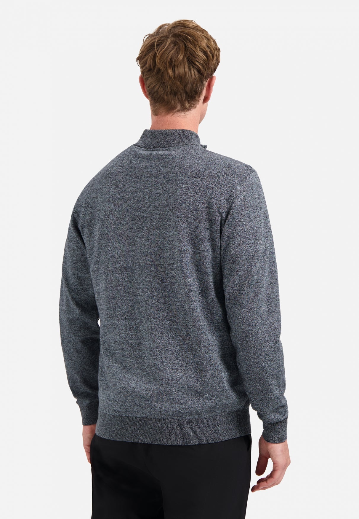 Timeless Basics Half Zip Jumper | Dusty Blue