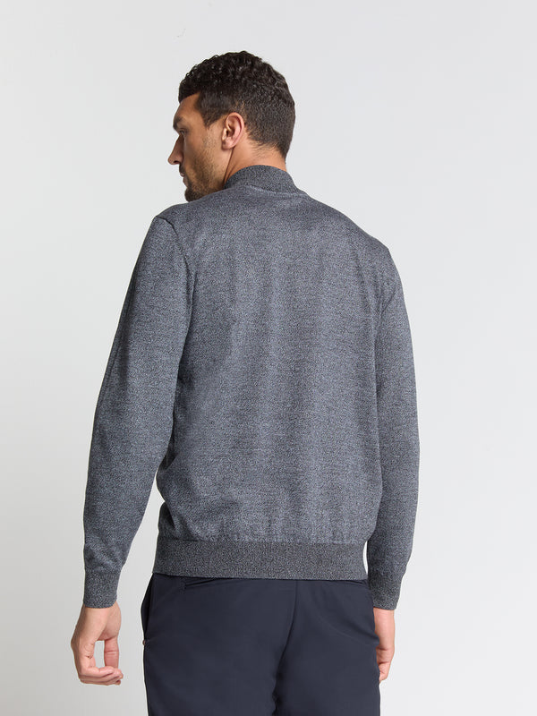 Timeless Basics Half Zip Jumper | Dusty Blue
