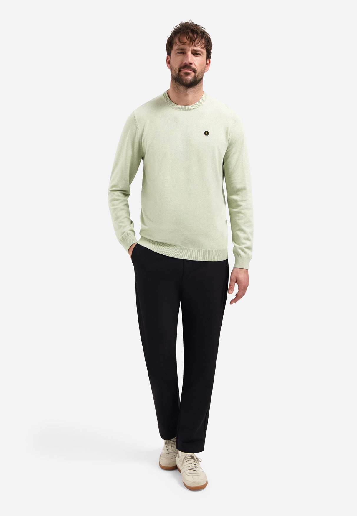 Timeless Basics Melange Jumper | Green