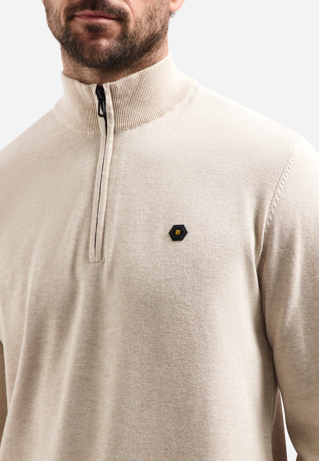 Timeless Basics Half Zip Jumper | Desert