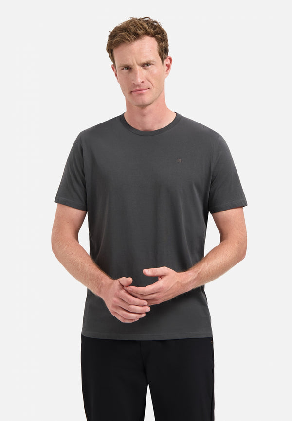 Timeless Basics Round Neck T-shirt | Dark Steel