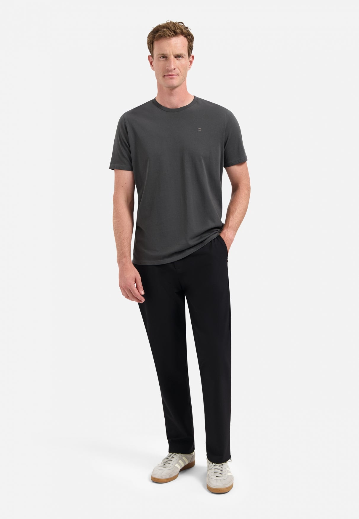 Timeless Basics Round Neck T-shirt | Dark Steel
