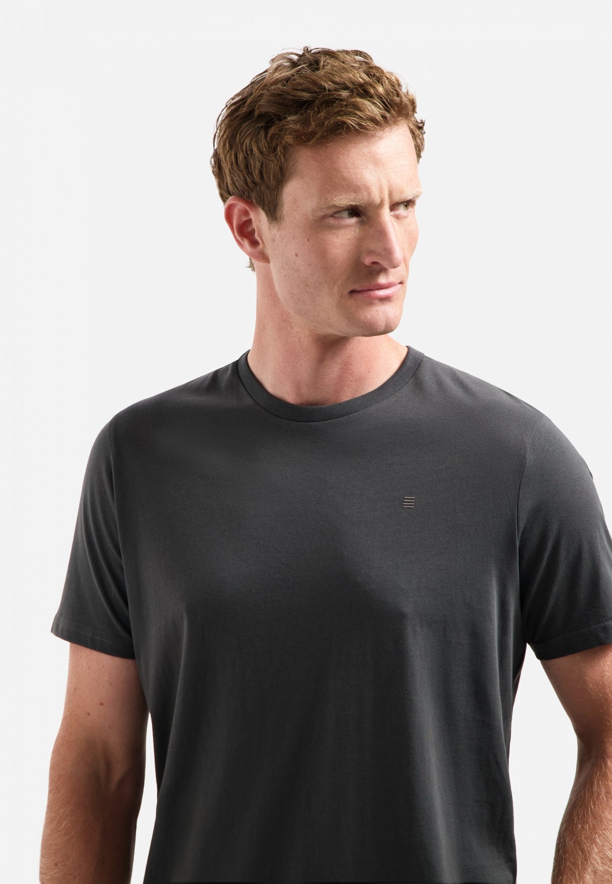 Timeless Basics Round Neck T-shirt | Dark Steel