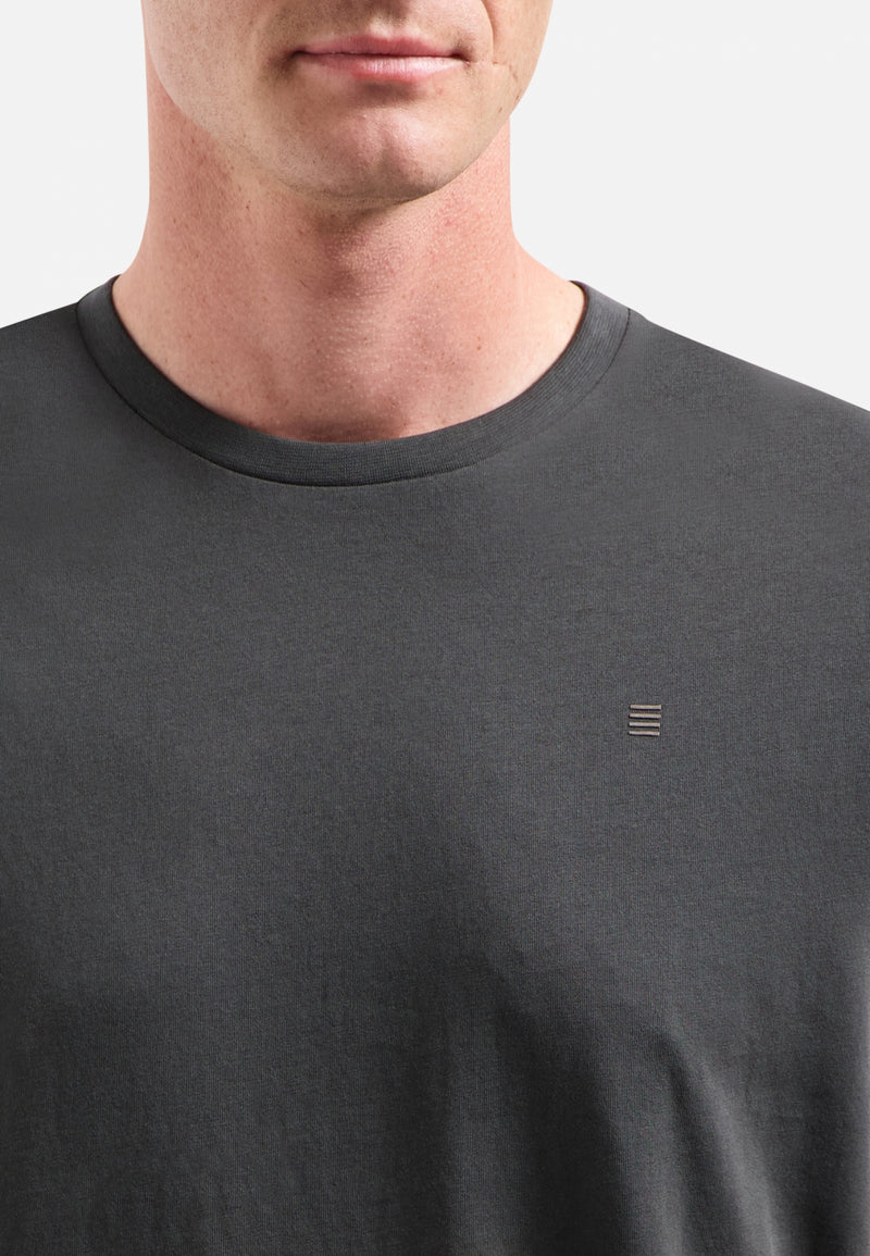 Timeless Basics Round Neck T-shirt | Dark Steel