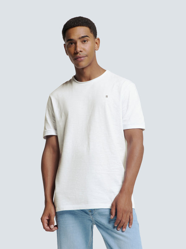 Timeless Basics Round Neck Detail T-Shirt | White