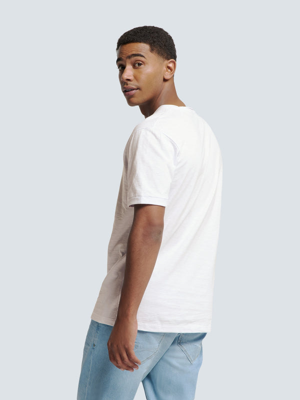 Timeless Basics Round Neck Detail T-Shirt | White