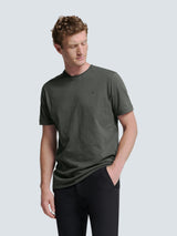 Timeless Basics Round Neck Detail T-Shirt | Dark Grey