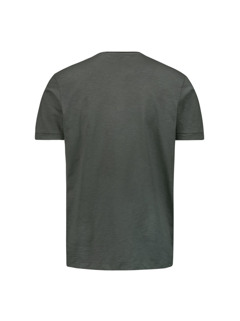 Timeless Basics Round Neck Detail T-Shirt | Dark Grey