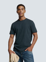 Timeless Basics Round Neck Detail T-Shirt | Night