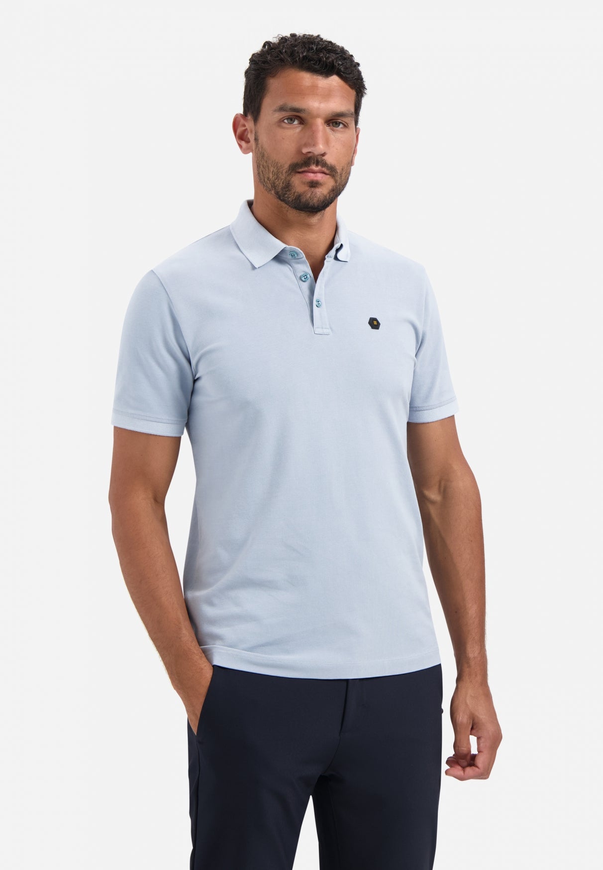 Timeless Basics Polo | Dusty Blue