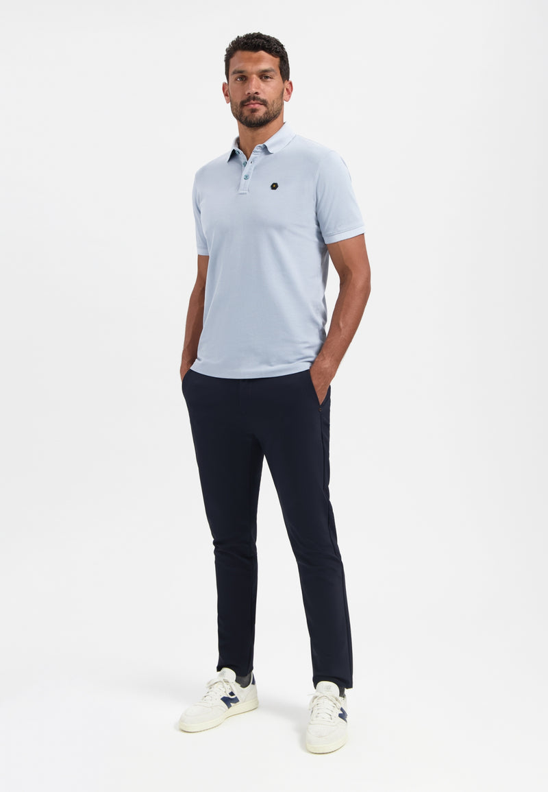 Timeless Basics Polo | Dusty Blue