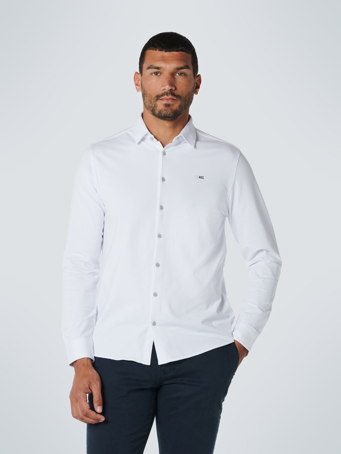 Shirt Jersey Stretch Solid | White