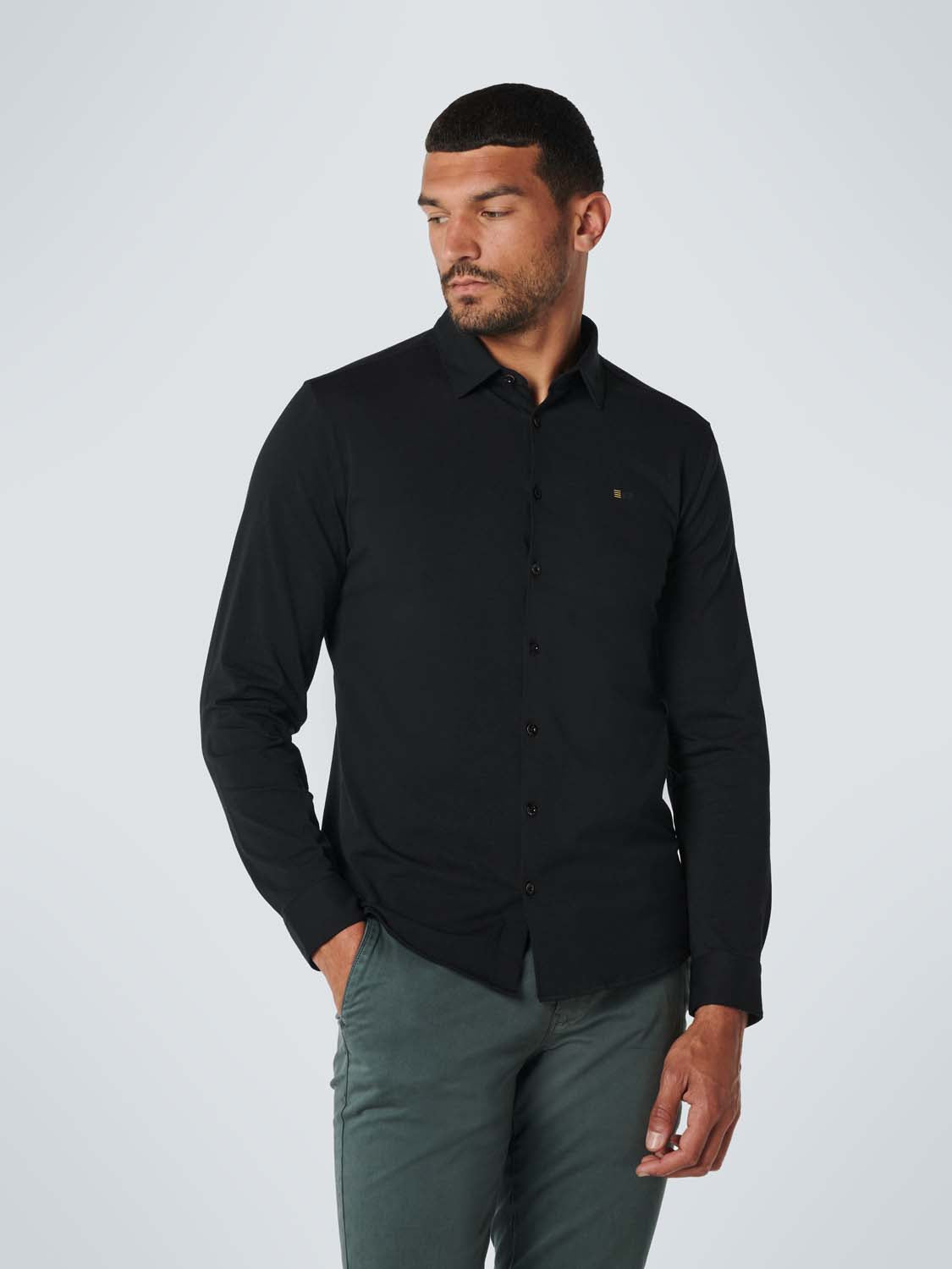Shirt Jersey Stretch Solid | Black
