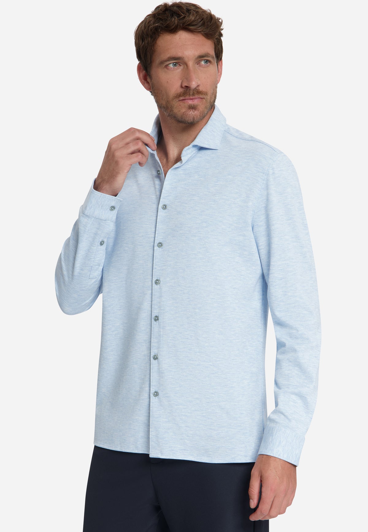 Timeless Basics Jersey Shirt | Dusty Blue