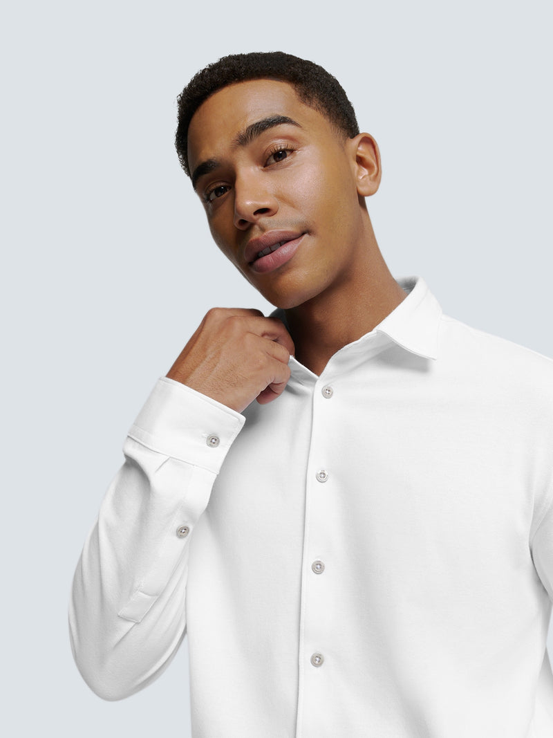 Timeless Basics Piqué Shirt | White