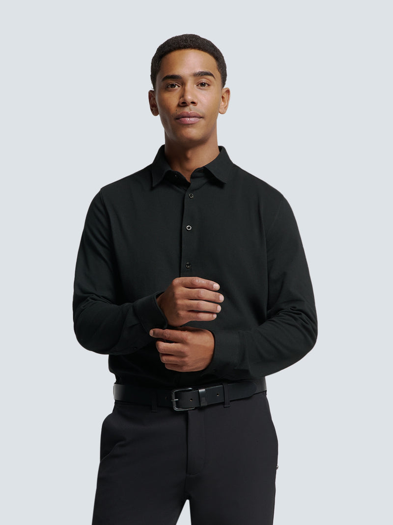 Timeless Basics Piqué Shirt | Black