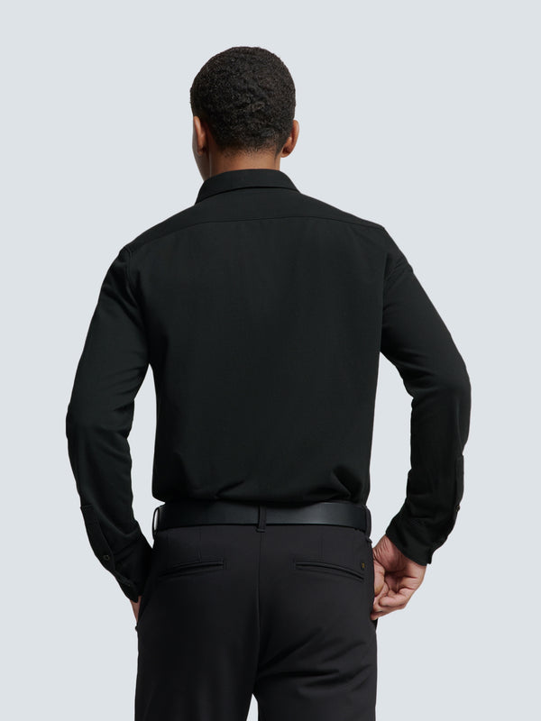 Timeless Basics Piqué Shirt | Black