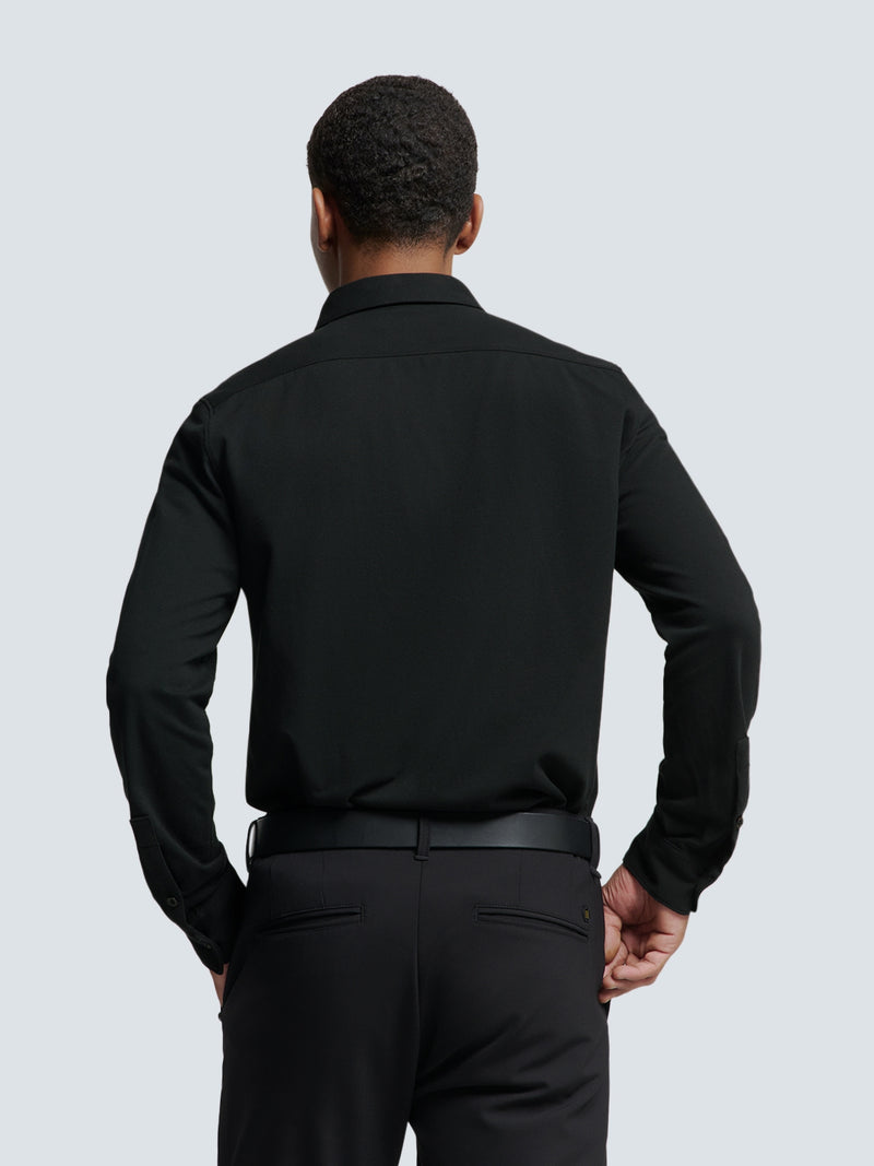 Timeless Basics Piqué Shirt | Black