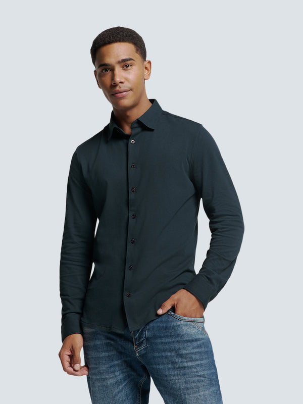 Timeless Basics Piqué Shirt | Night