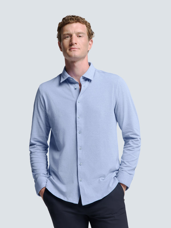 Timeless Basics Piqué Shirt | Office Blue