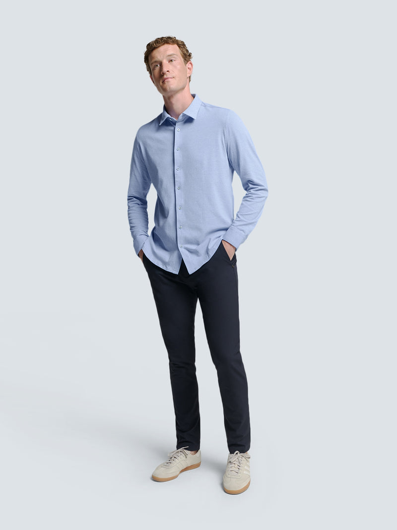 Timeless Basics Piqué Shirt | Office Blue