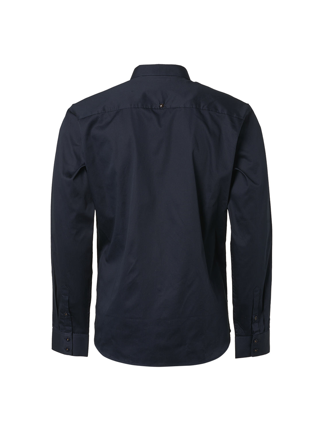 Basic Stretch Shirt Satin Weave | Navy