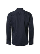 Basic Stretch Shirt Satin Weave | Navy