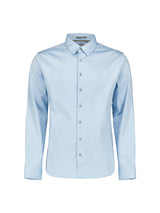 Basic Stretch Shirt Satin Weave | Office Blue