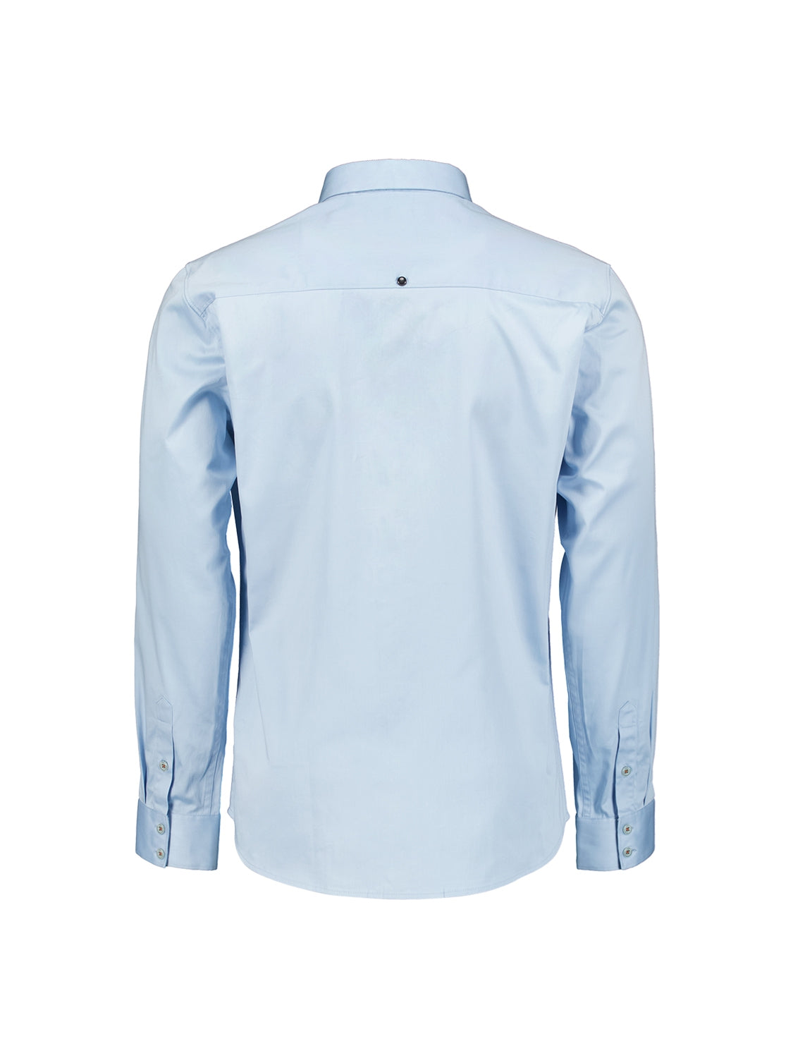 Basic Stretch Shirt Satin Weave | Office Blue