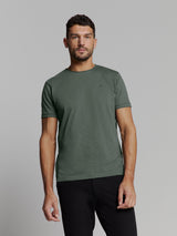 Timeless Basics Round Neck Detail T-Shirt | Dark Steel