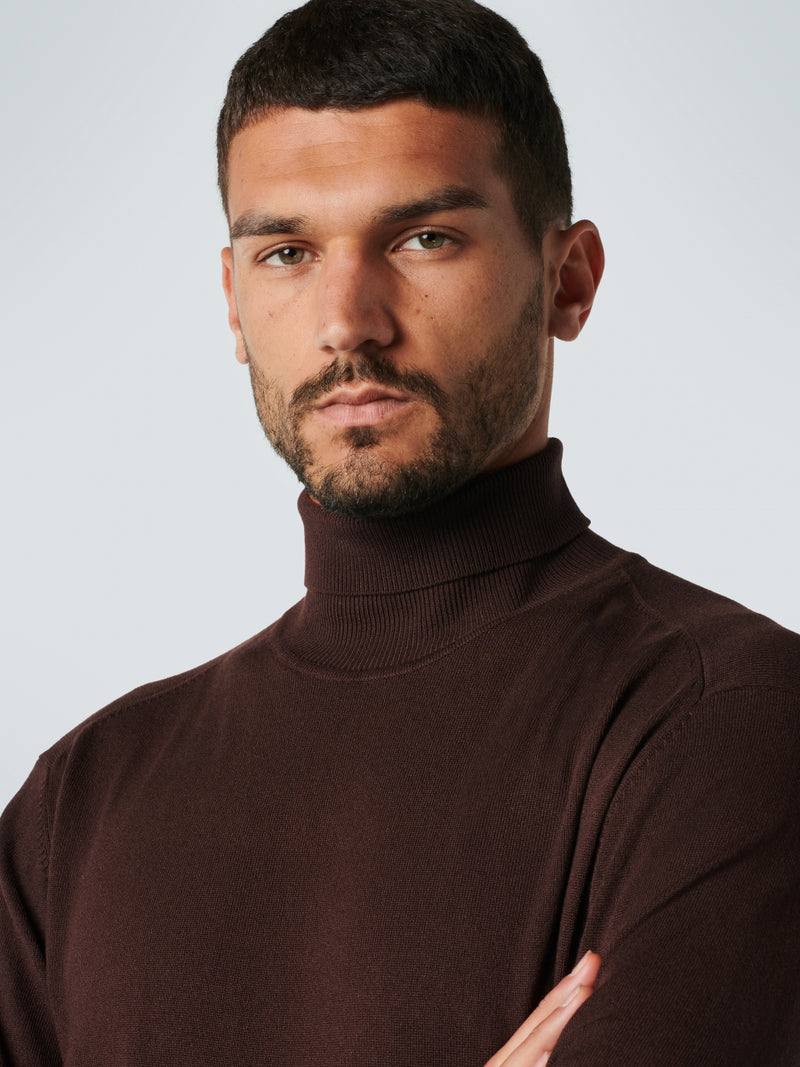 Roll Neck Pullover | Coffee