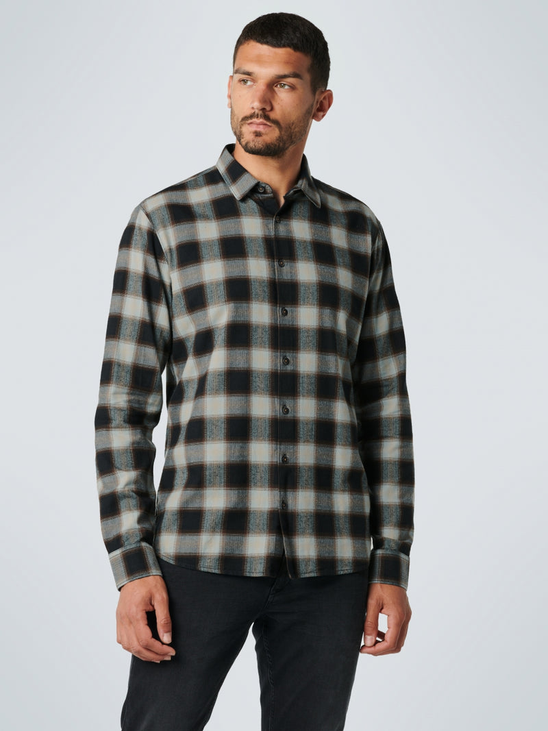 Plaid Long Sleeve Shirt | Smoke