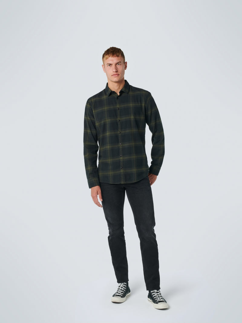 Plaid Long Sleeve Shirt | Black