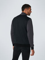 Sweater Full Zipper 2 Colour Jacquard | Charcoal