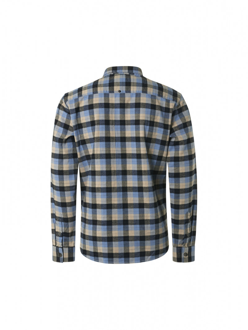 Shirt Stretch Check Responsible Choice Cotton | Dusty Blue