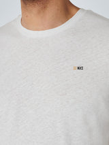 T-Shirt Crewneck with Linen | White