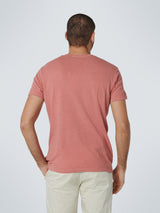 T-Shirt Crewneck with Linen | Coral