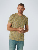 T-Shirt Crewneck Multi Coloured Yarn Dyed Melange | Mustard