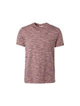 T-Shirt Crewneck Multi Coloured Yarn Dyed Melange | Coral