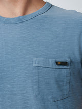 T-Shirt Crewneck Slub Garment Dyed | Washed Blue