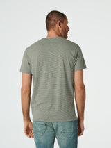 T-Shirt Crewneck Stripe Jacquard | Mint