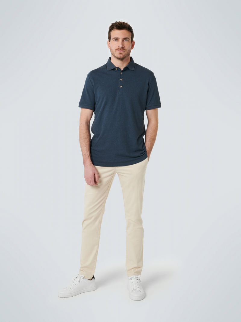 Polo Solid With Linen | Airforce