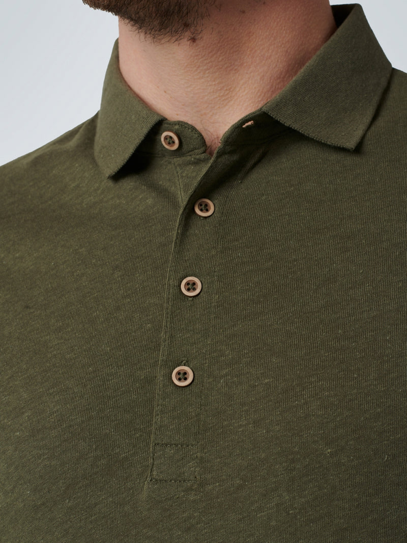 Polo Solid With Linen | Basil