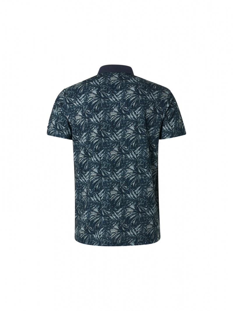 Polo Pique Allover Printed Stretch | Cloud