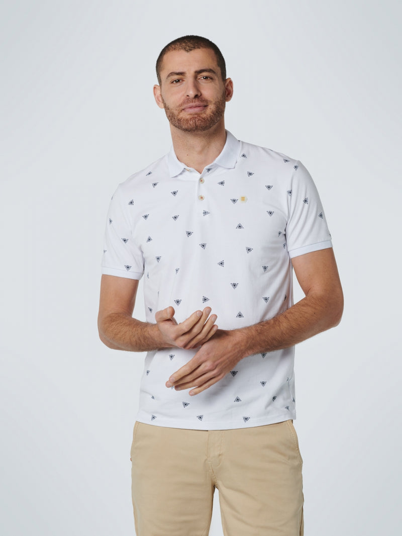 Polo Allover Printed Stretch | White