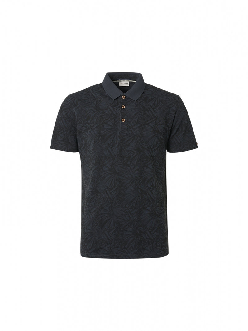 Polo Pique Allover Printed Garment Dyed | Airforce