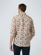 Shirt Allover Printed With Linen Responsible Choice | Coral